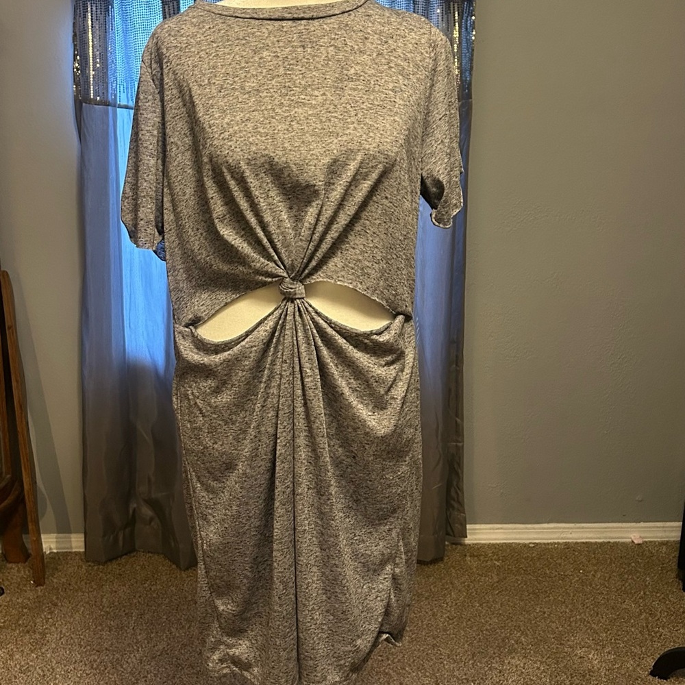 2 for $10 sale! Mod Ref Gray Knotted Dress